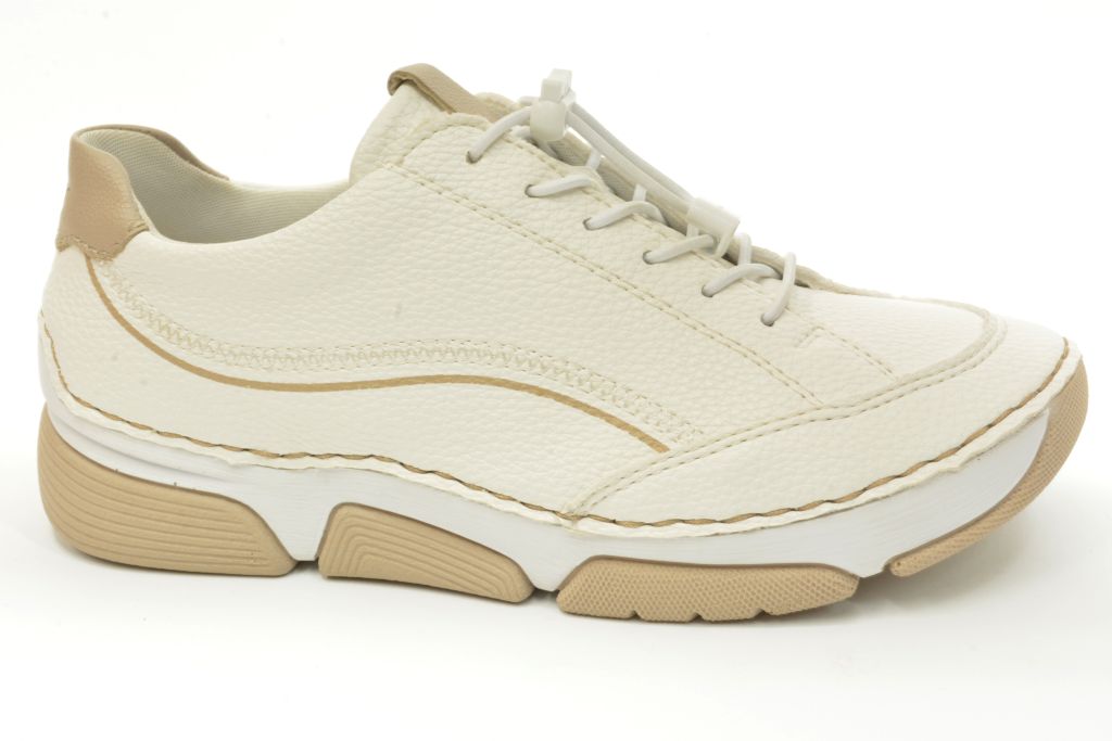 Rieker 45969 dámské polobotky Sneakersy béžové s gumičkami vel. 39