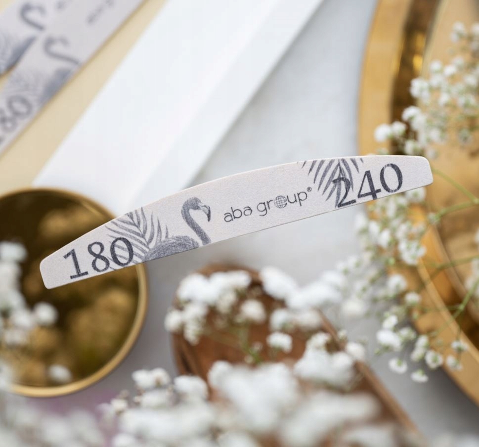 Pilnik do Paznokci Półksiężyc Łódka 180/240 Standard 100szt Aba Group Waga produktu z opakowaniem jednostkowym 0.5 kg