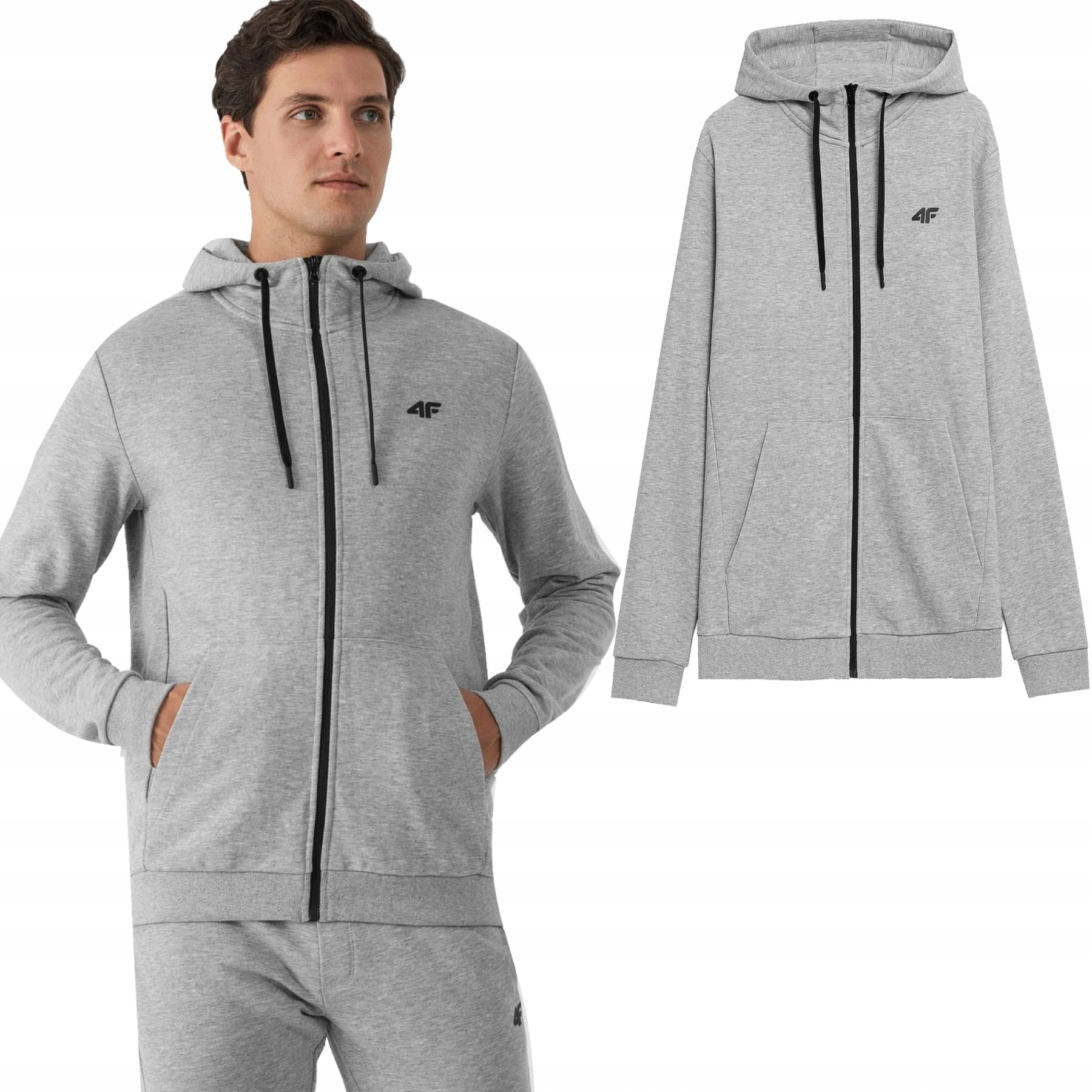 

Bluza Męska 4F BLM353 Jasno Szara Sport - XXL