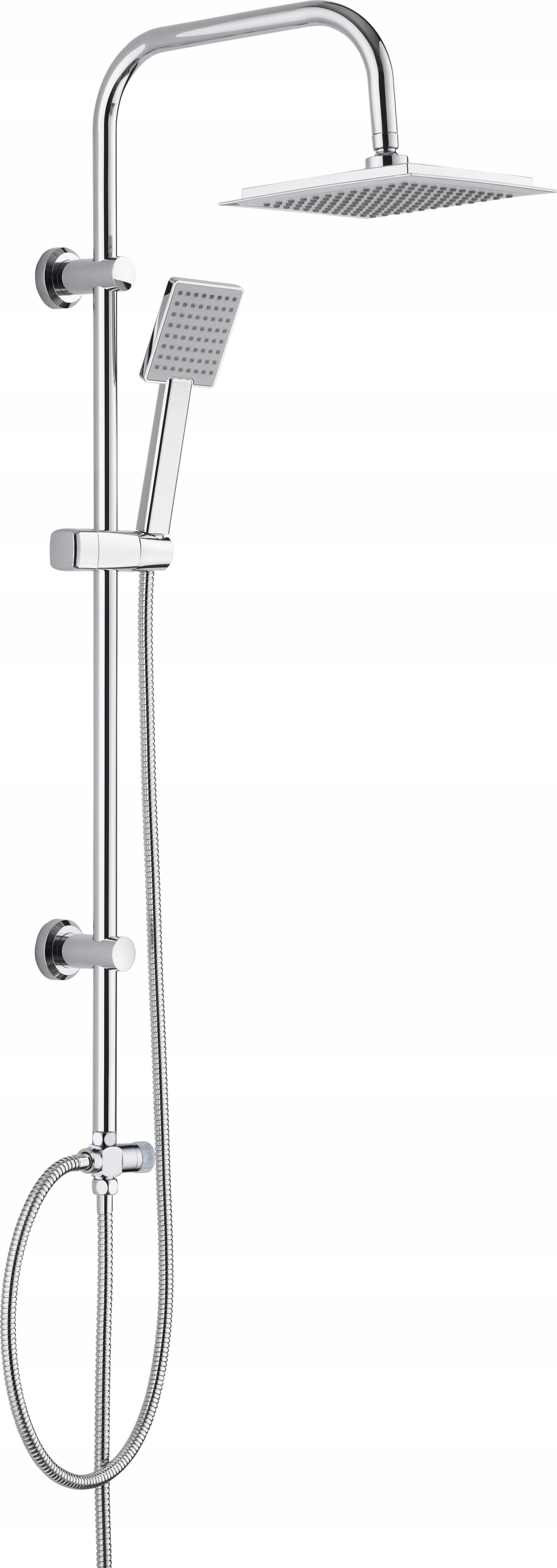 Chromovaná sprchová hlavice 1-funkční s Anti-Calc, 210x210mm