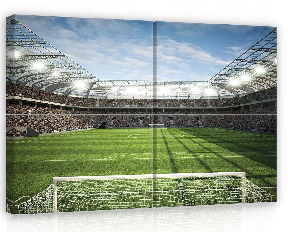 Obraz Na Plátne Canvas 120x80 Lopta Stadion Zápas Football Ihrisko Pohľad
