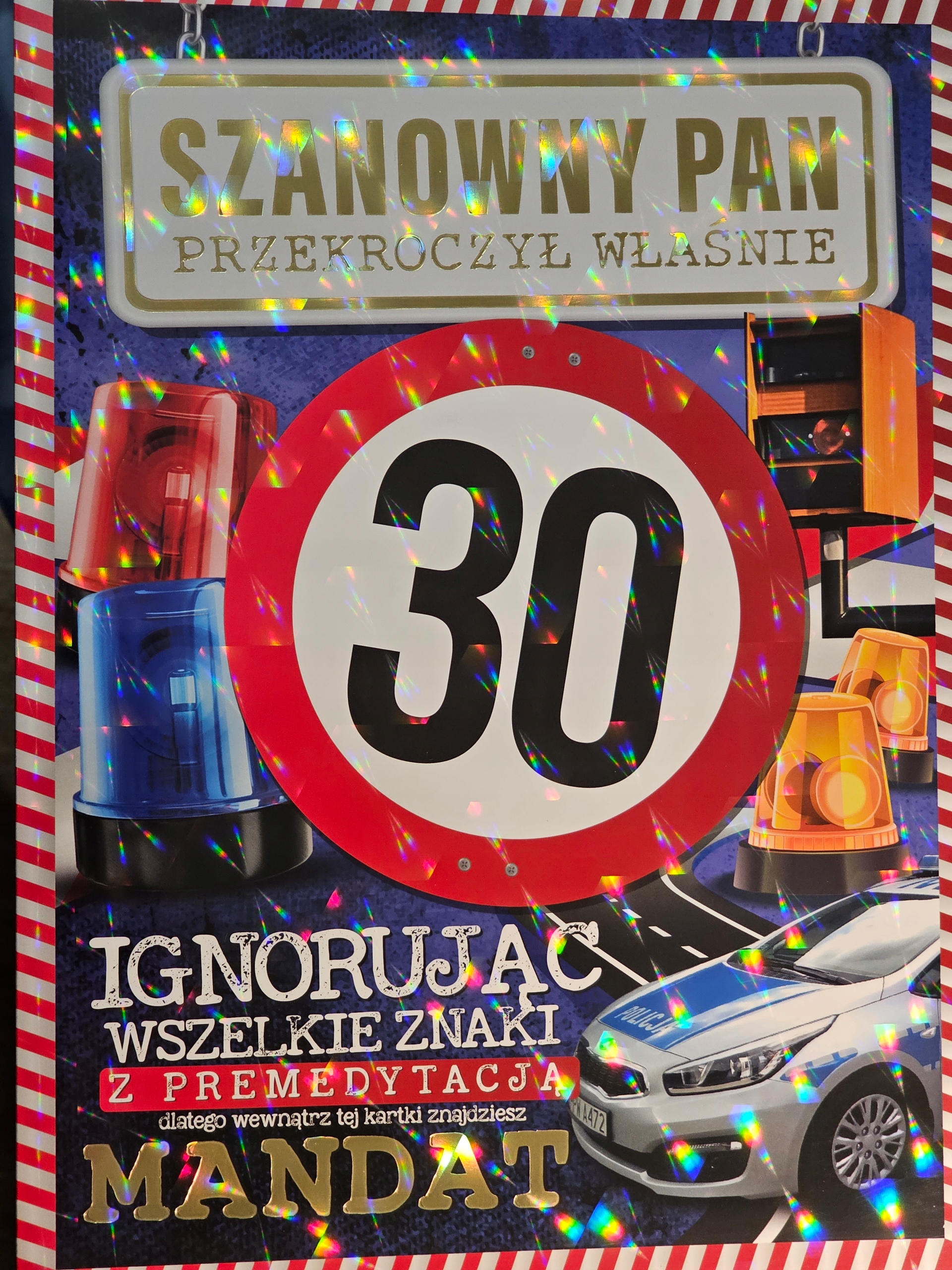 

kartka urodzinowa na 30 lat