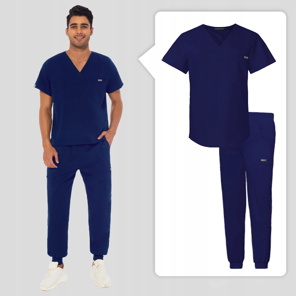 KOMPLET MEDYCZNY MĘSKI SCRUB UNIFORM, MODEL ANTIDOTE KOLOR NAVY BLUE ROZ. L