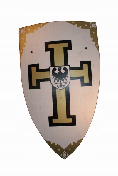 

Tarcza rycerska drewniana duża z rączką krzyżak