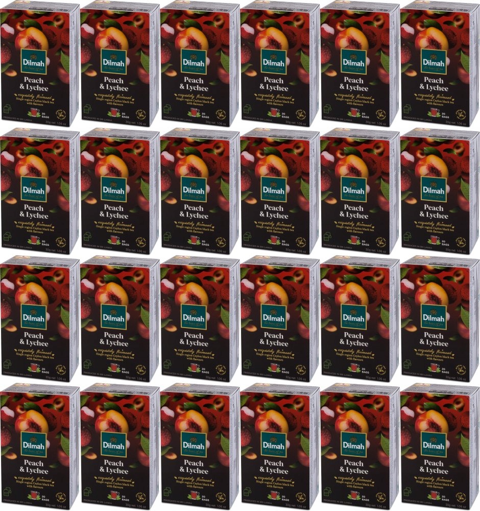 Herbata czarna Dilmah brzoskwinia i liczi 20szt x24