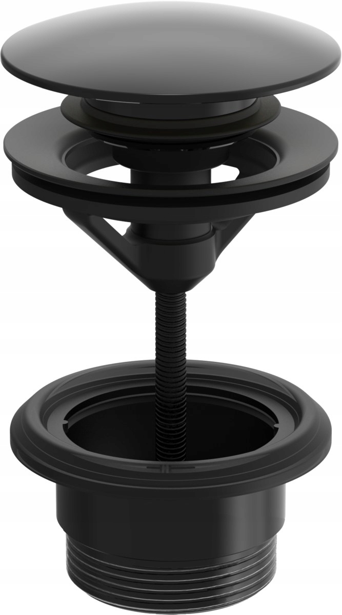 Vypúšťací ventil klik-klak, čierny matný