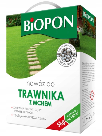 

Biopon Nawóz do trawnika z mchem 5kg