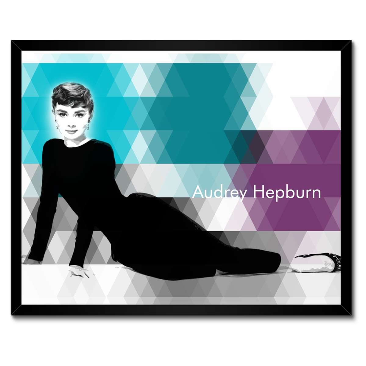 Plakáty v rámu 50x40 Audrey Hepburnová geniální