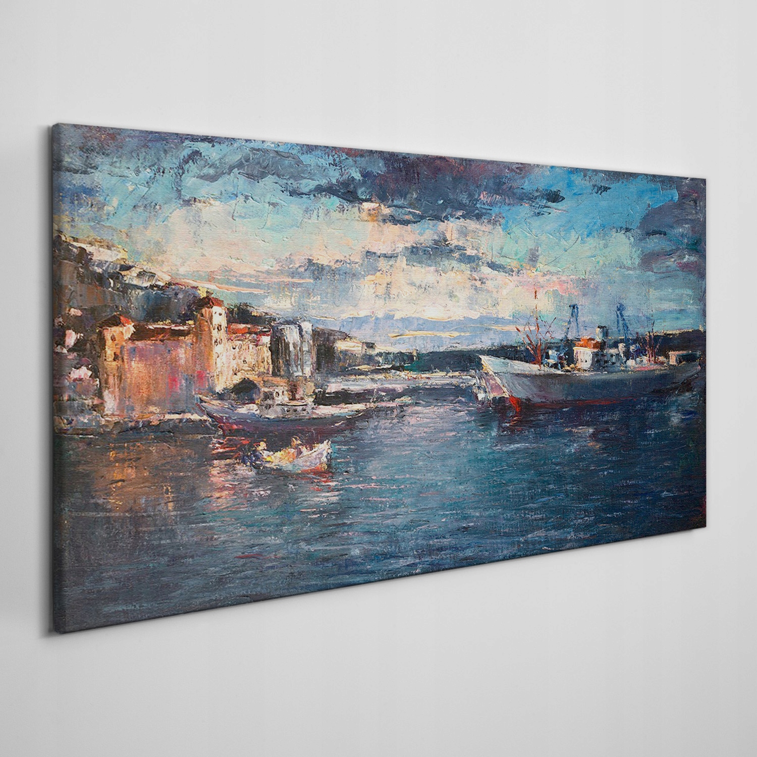 

Nowoczesny obraz na płótnie Morze port 140x70 cm
