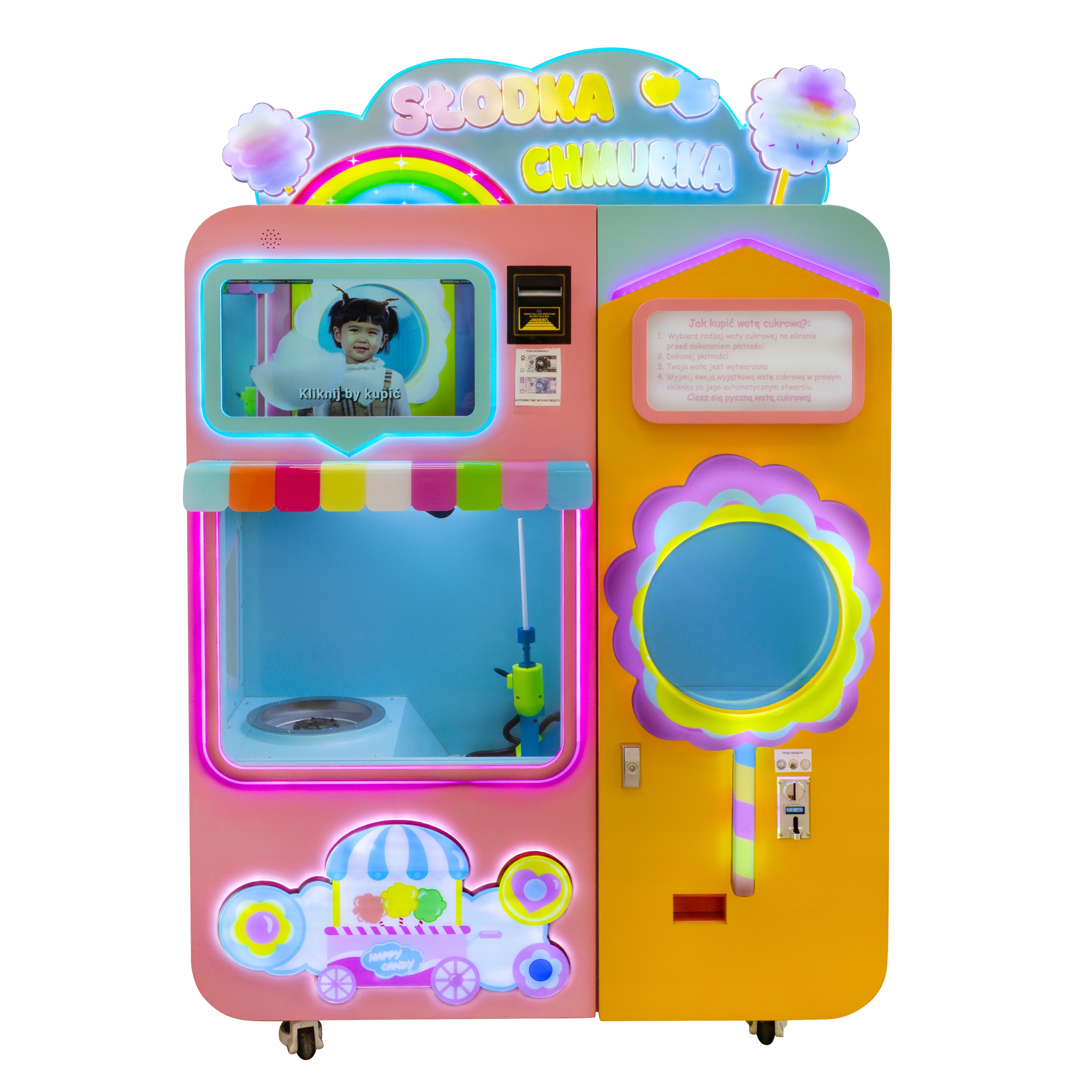 Stroj Na Cukrovou Vatu Automat, Bezúdržbový, Rychlé Vrácení Zboží