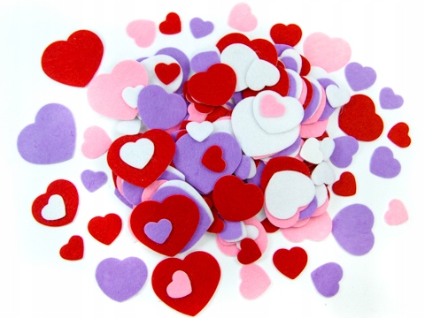 NAKLEJKI FILCOWE serca serduszka aż 200 SZTUK EAN (GTIN) 5906190682994