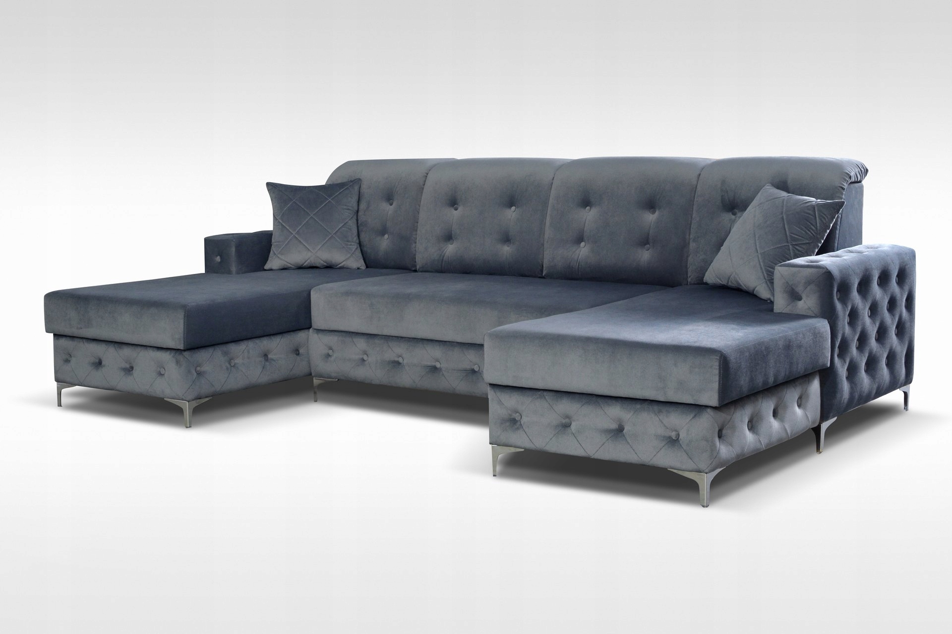 Stylový Rohová Sedací Souprava Chesterfield S Funkcí Prošívání