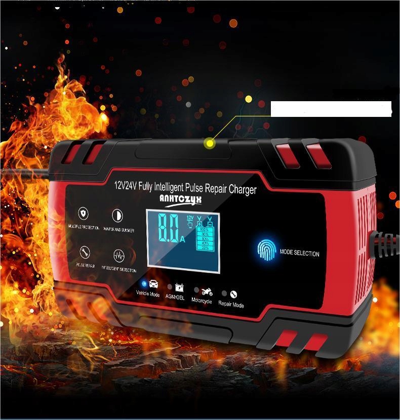 Prostownik samochodowy Anhtczyx 12/24 V 8 A Waga produktu z opakowaniem jednostkowym 0.7 kg