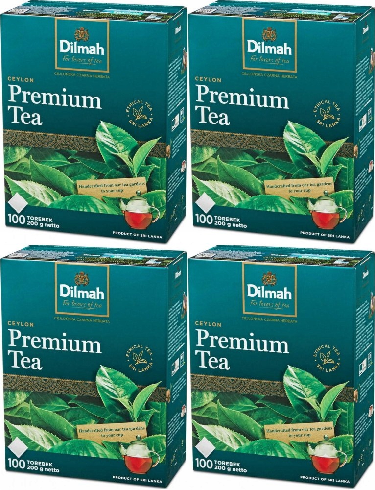 Herbata czarna Dilmah Premium 100szt x4 torebki