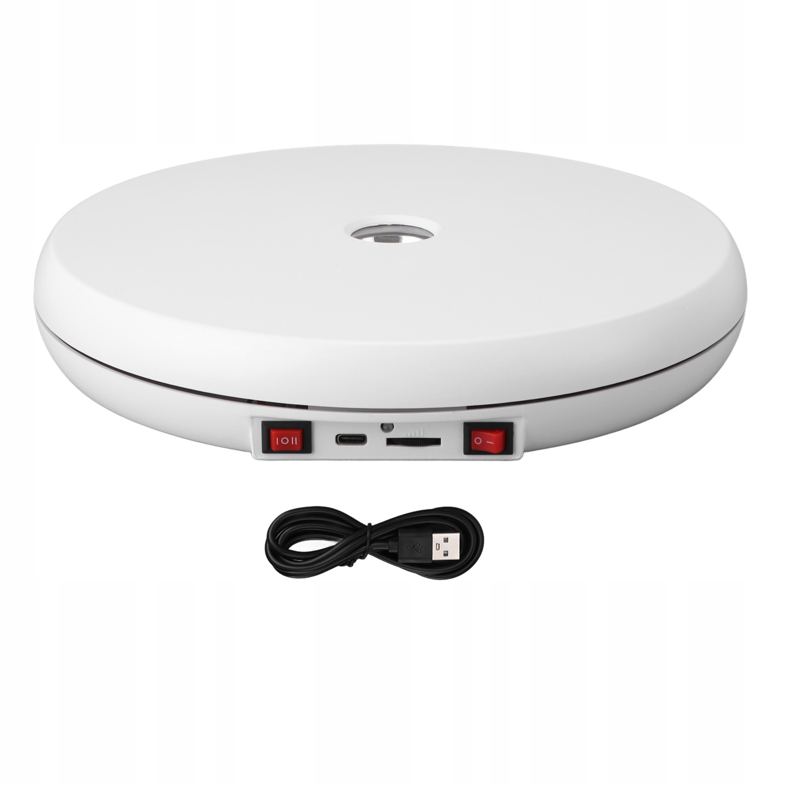 EKSPOZYTOR STOJAK OBROTOWY BIAŁY 360 STOPNI USB