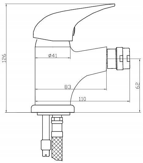 BATERIA BIDETOWA STOJĄCA DIAMOND MADERA CHROM Marka Diamond