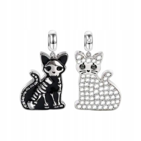 Stříbrný přívěsek Ag 925 Kočky kostra zirkony IM0750424CH