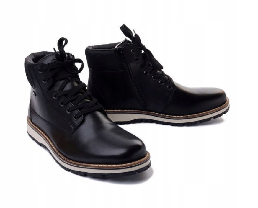 Pánské Kotníkové Boty Rieker Tex 38405-00 Černé, Ovčí Vlna, Kůže, vel. 43