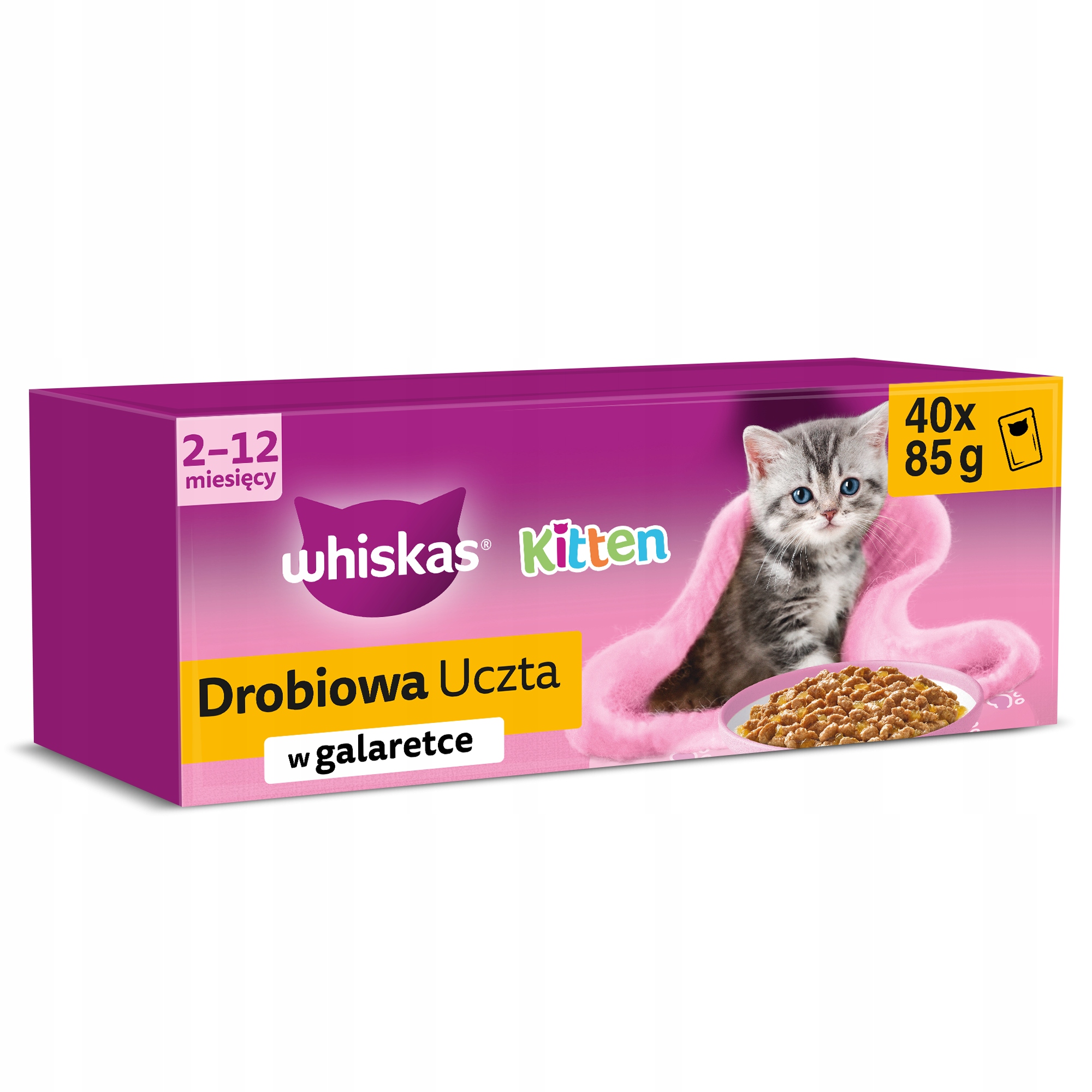 Levně Whiskas Junior Drůbeží Hostina Vlhké Krmivo Pro Koťata V Želé 40X85 G