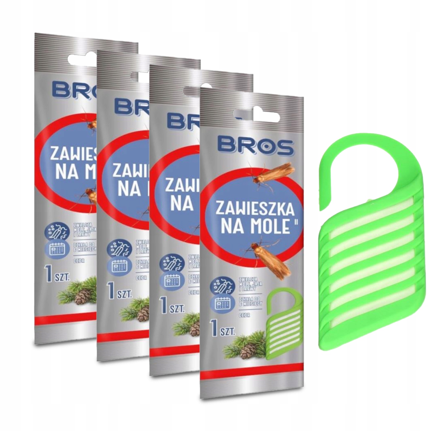 

Bros Zawieszka cedrowa na mole odzieżowe 4szt