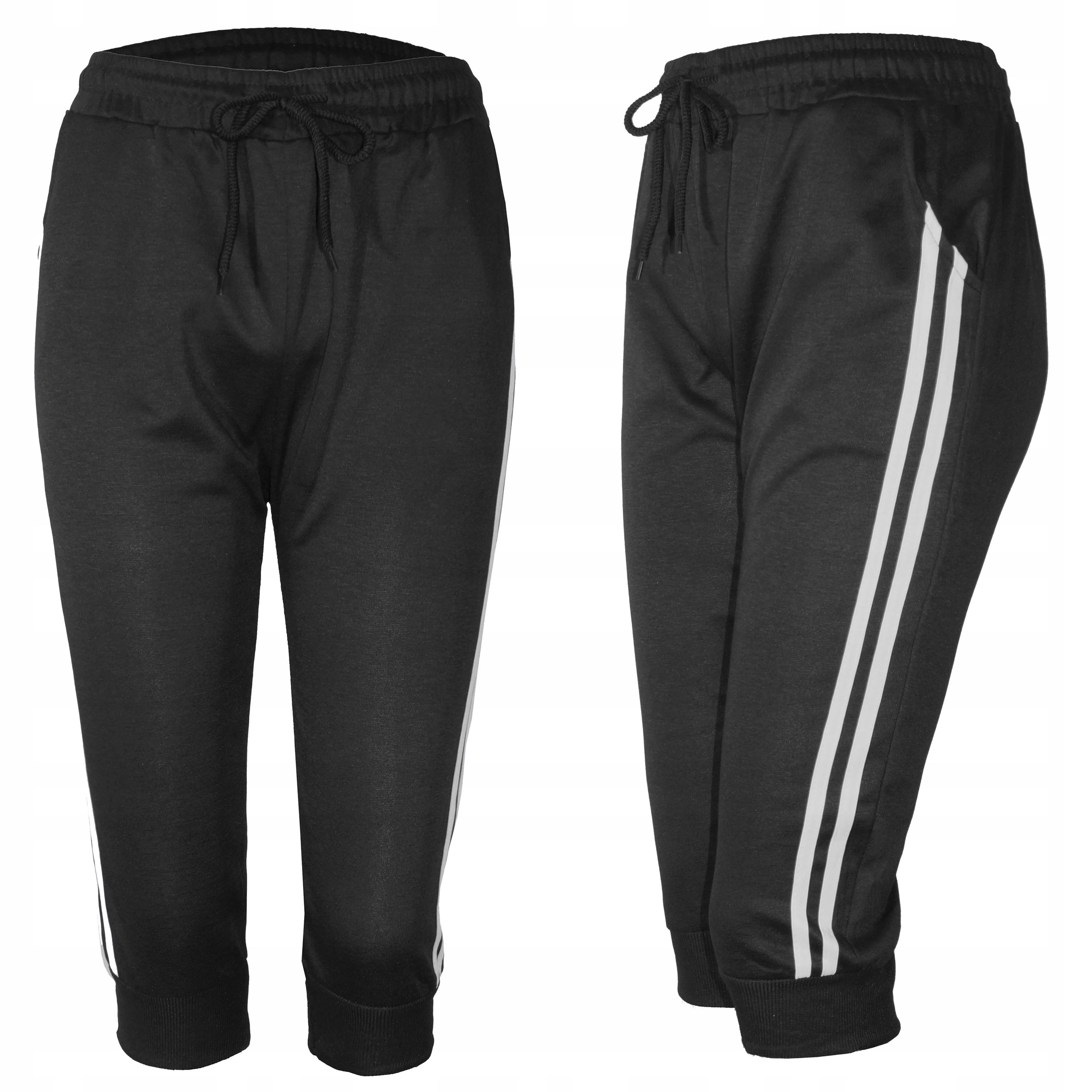 

Damskie Spodnie Rybaczki Dresowe Lampasy 42/44