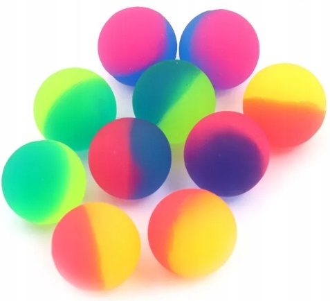 

Piłeczki Kauczukowe Piłka Kauczuk Zestaw 10 sztuk