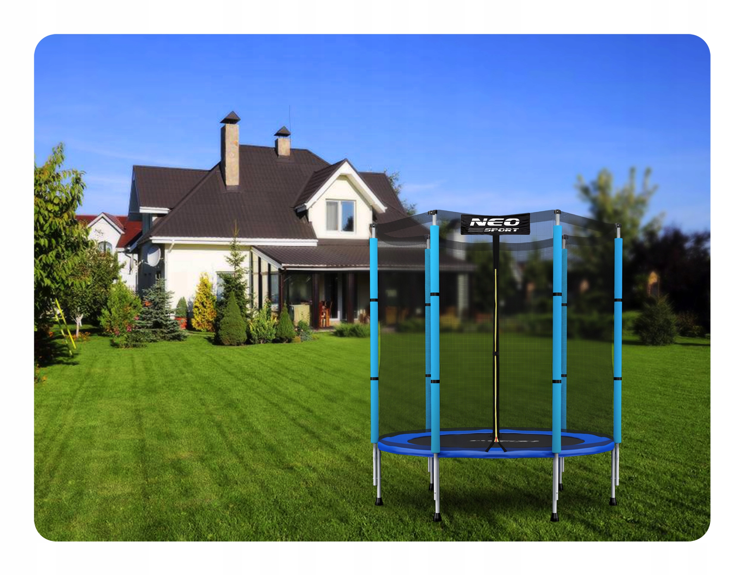 TRAMPOLINA Z SIATKĄ 140cm NEOSPORT DLA DZIECKA Kod producenta NS-04Z200F