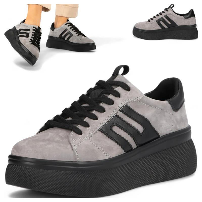 Dámské kožené tenisky 36 Filippo Pohodlné polobotky na platformě se zavazováním