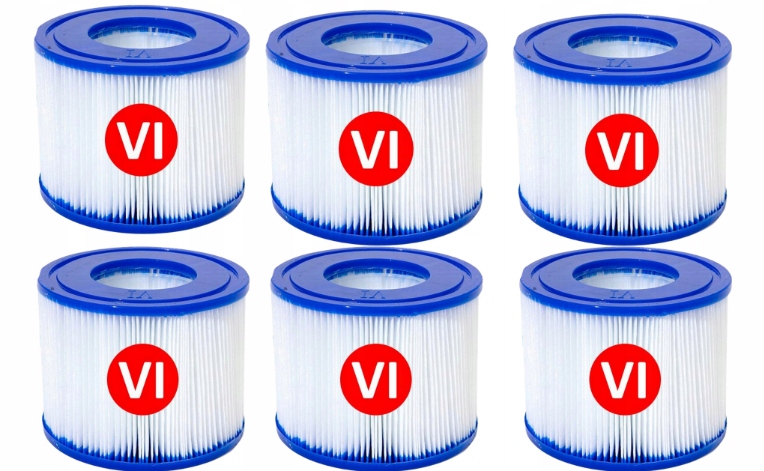 6 x Filtr do pompy spa Bestway 60311 typ VI Lay Z