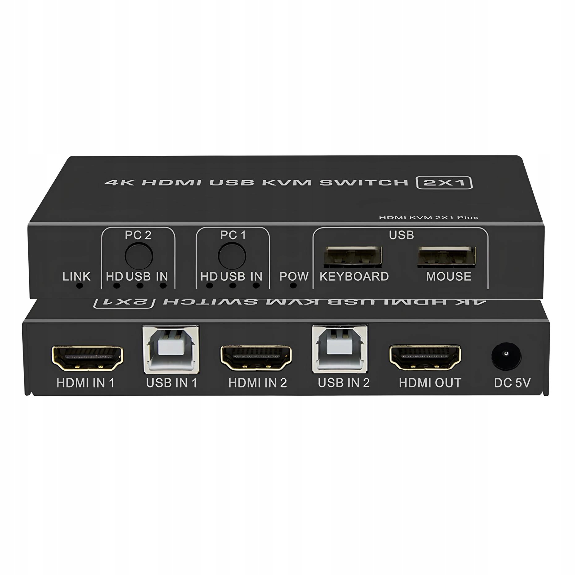 Prepínač Kvm Biaze KVM08 Hdmi 2.0 2 porty 4K 60Hz Hdcp Usb hot-swap