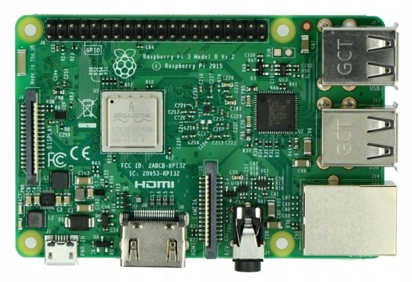 Raspberry Pi 3 model B WiFi Bluetooth 1GB RAM 1,2GHz Zawiera baterie nie