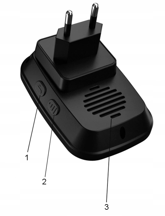 WODOODPORNY DZWONEK BEZPRZEWODOWY CACAZI 300M IP44 Typ domofonu Bezprzewodowy