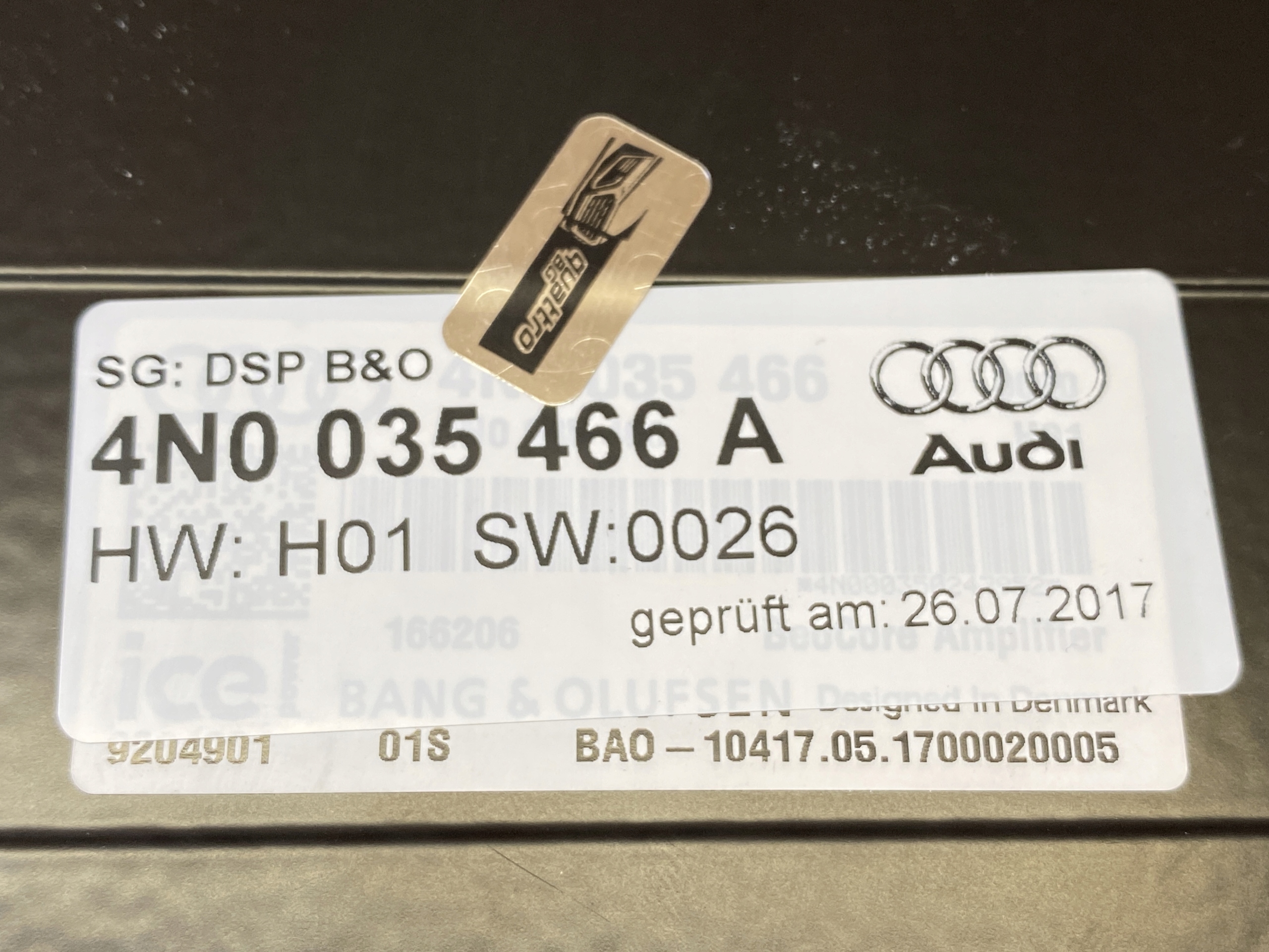 AUDI A6 A7 A8 Q8 amplifier bang OLUFSEN 4N0035466A