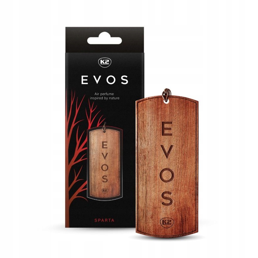 K2 zawieszka do samochodu auta zapachowa drewniana Evos Sparta V031