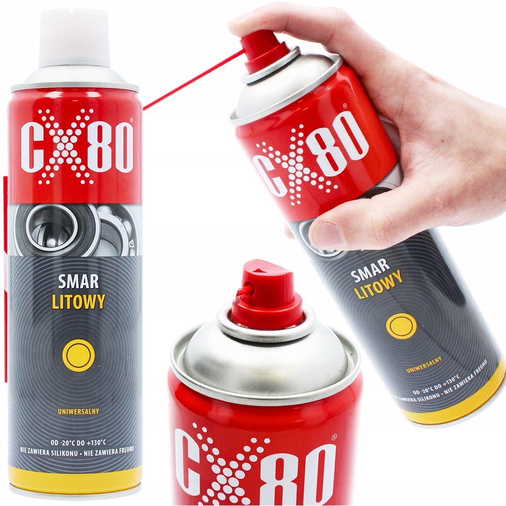 

Smar Spray Litowy Łożysk Aerozol Wodoodporny 500ml