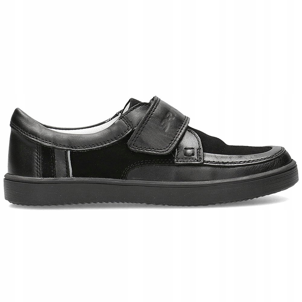 Bartek Czarne Skórzane Półbuty Dziecięce Rzep R.36 Materiał Skóra naturalna