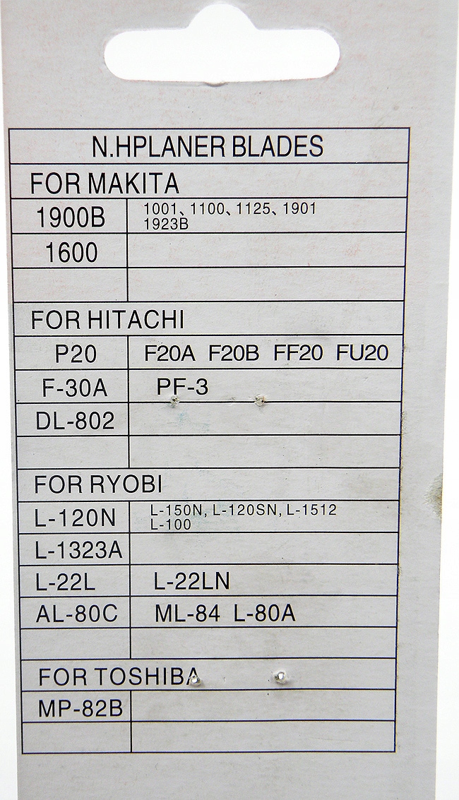 NOŻYK NÓŻ DO STRUGA RĘCZNEGO 82 MM DO HEBLA-1 KPL. - 2 SZT SZEROKOŚĆ 6MM Kod producenta 001
