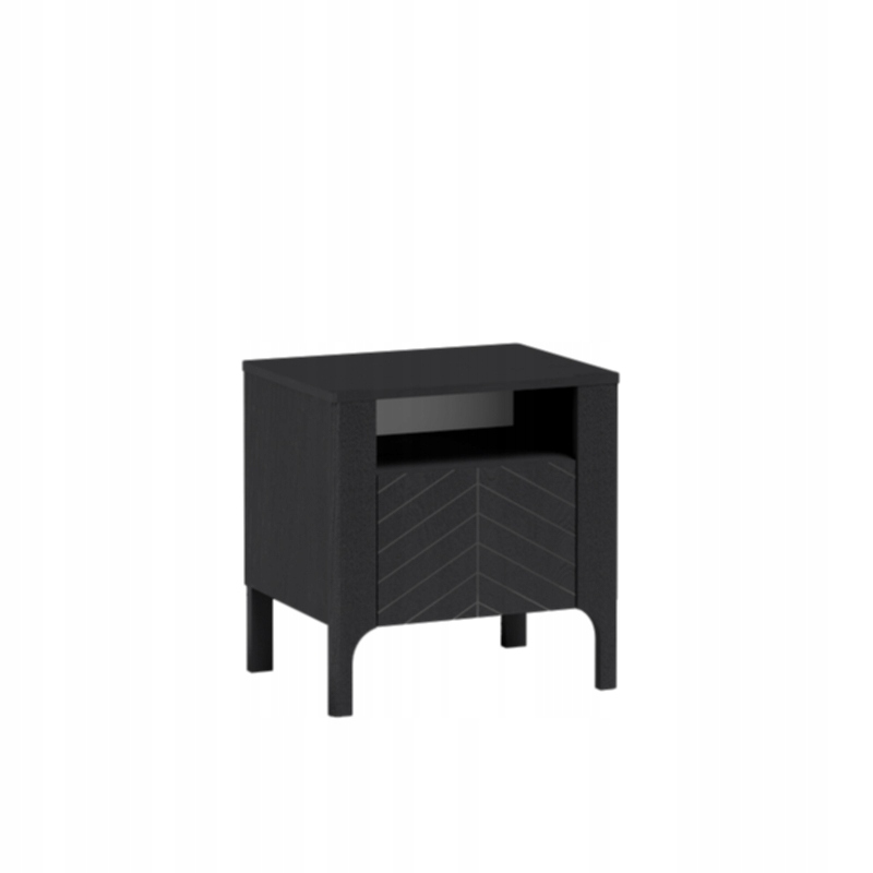 Elegantní noční stolek pro mládež do ložnice s jedličkou P10 Černý