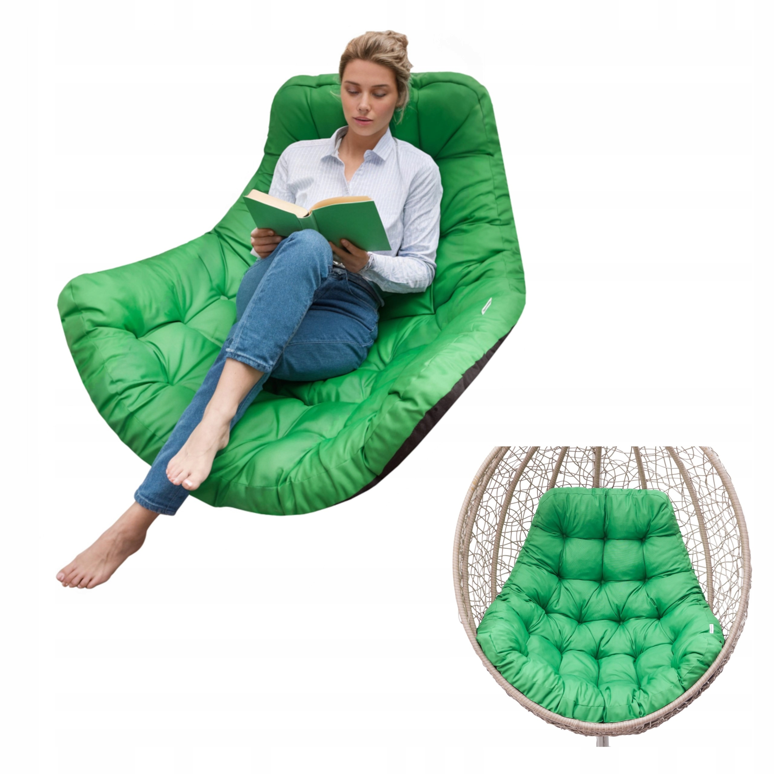 Vankúš na záhradnú hojdačku Vodotesný vankúš na kreslo Kokon 120 x 100 cm