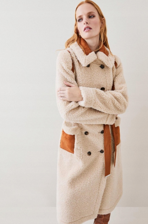 KAREN MILLEN KOŻUCH DWURZĘDOWY DAMSKI 34 YŁD Rękaw długi rękaw