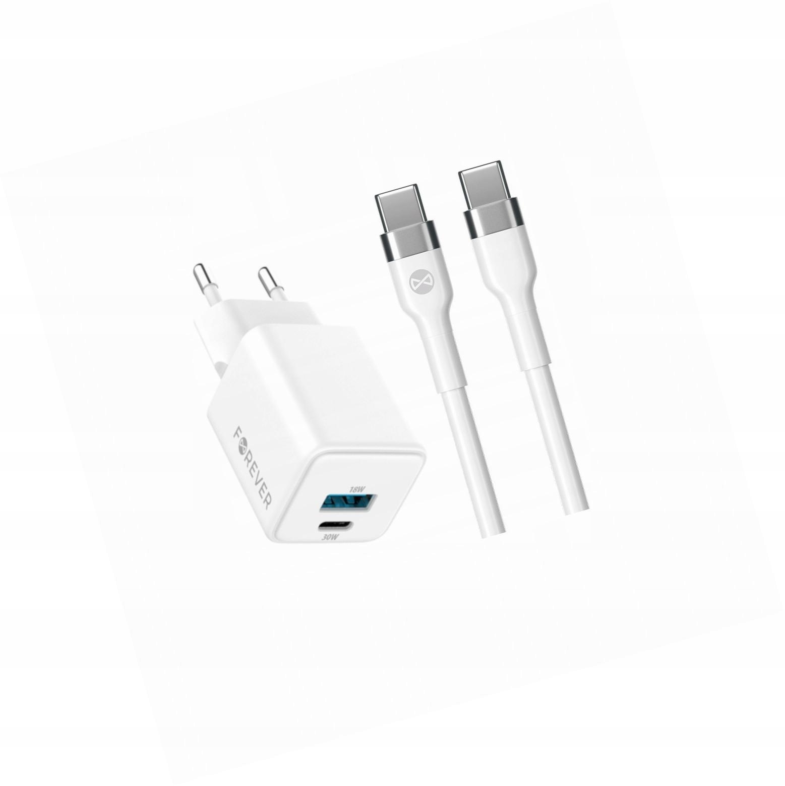 Szybka ładowarka GaN 30W 2 wejścia długim z kablem 2m do Samsung Galaxy A03