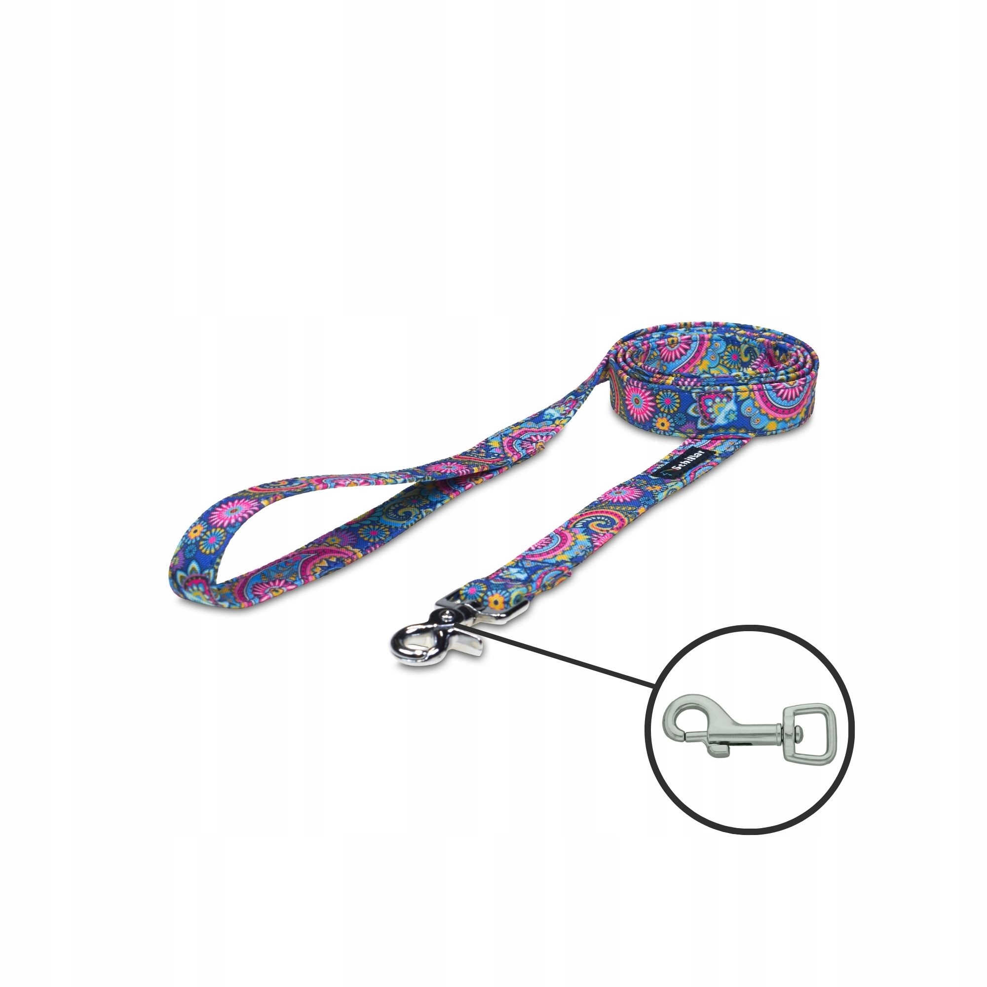 Levně Vodítko městské pro malého psa modré paisley 150cm 15mm Xxs Xs
