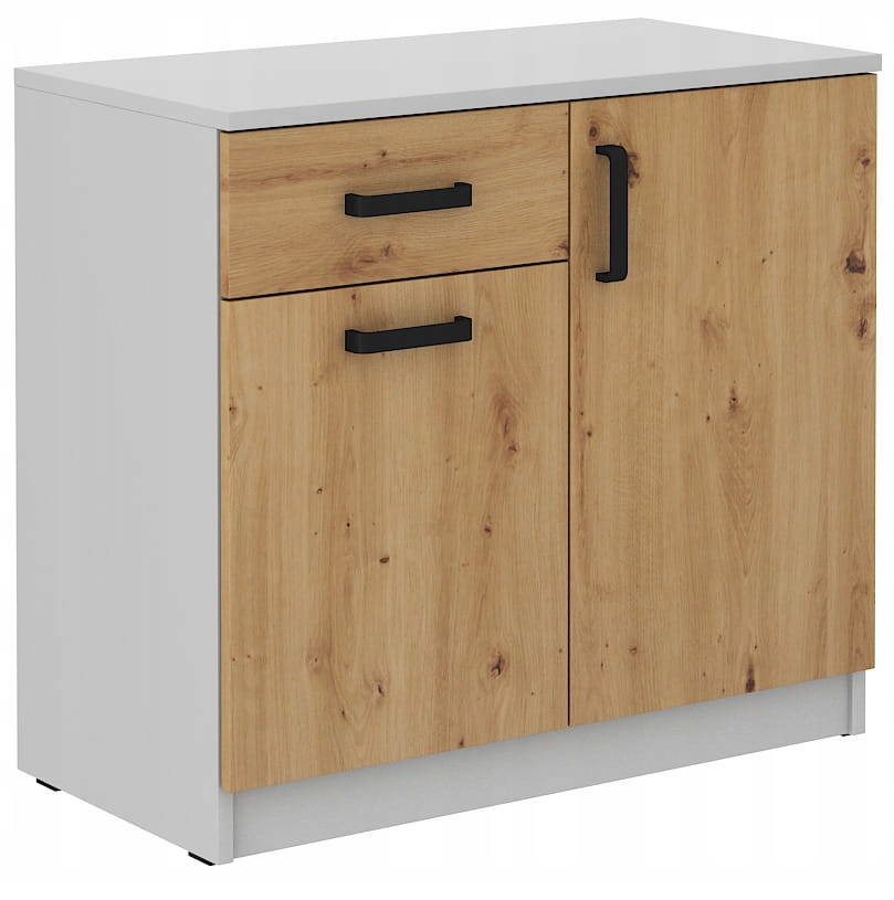 Praktická Kancelářská Komoda Se Dvěma Předními Částmi, Šedá Artisan