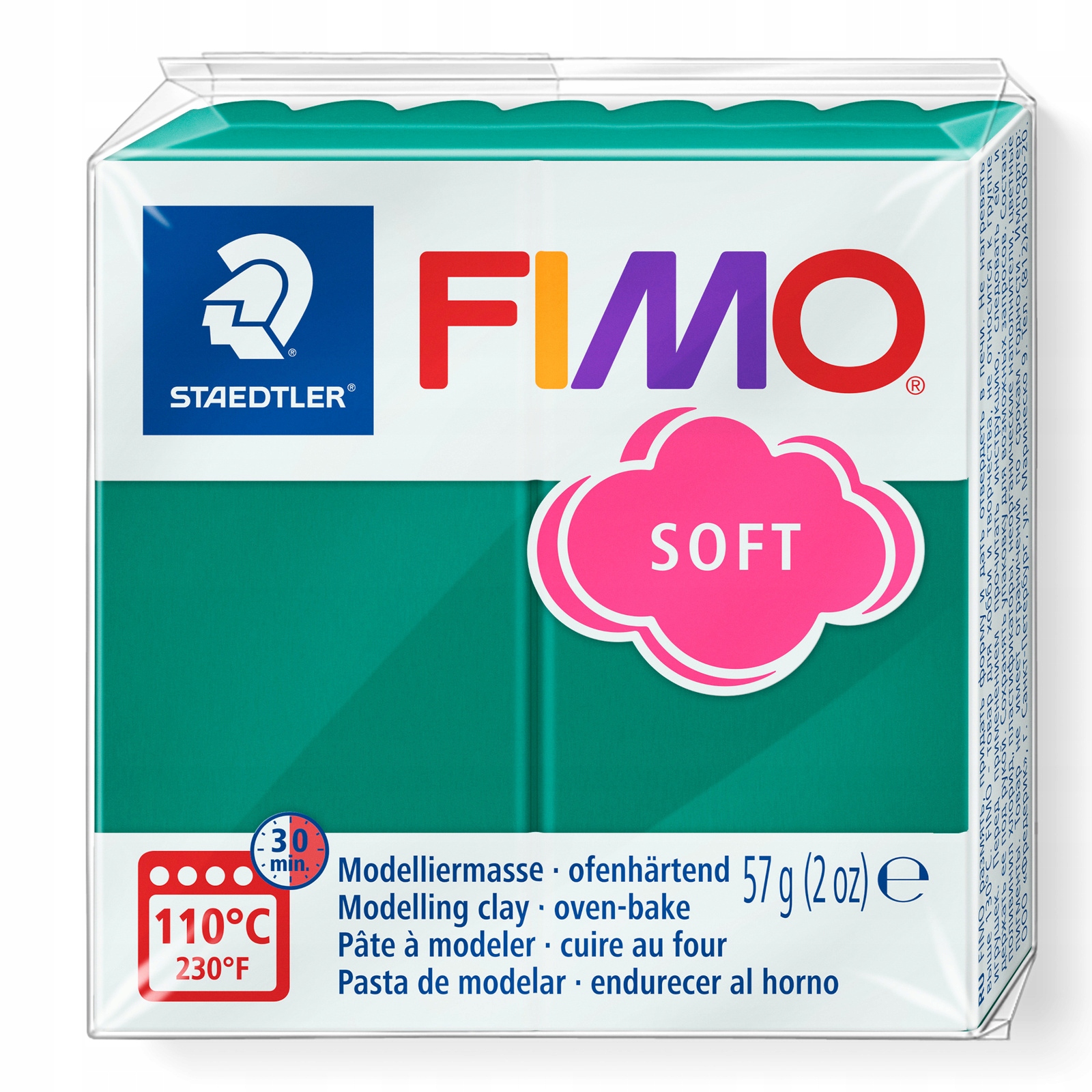 Staedtler Fimo Soft MASA PLASTYCZNA SZMARAGDOWY 57g 8020-56