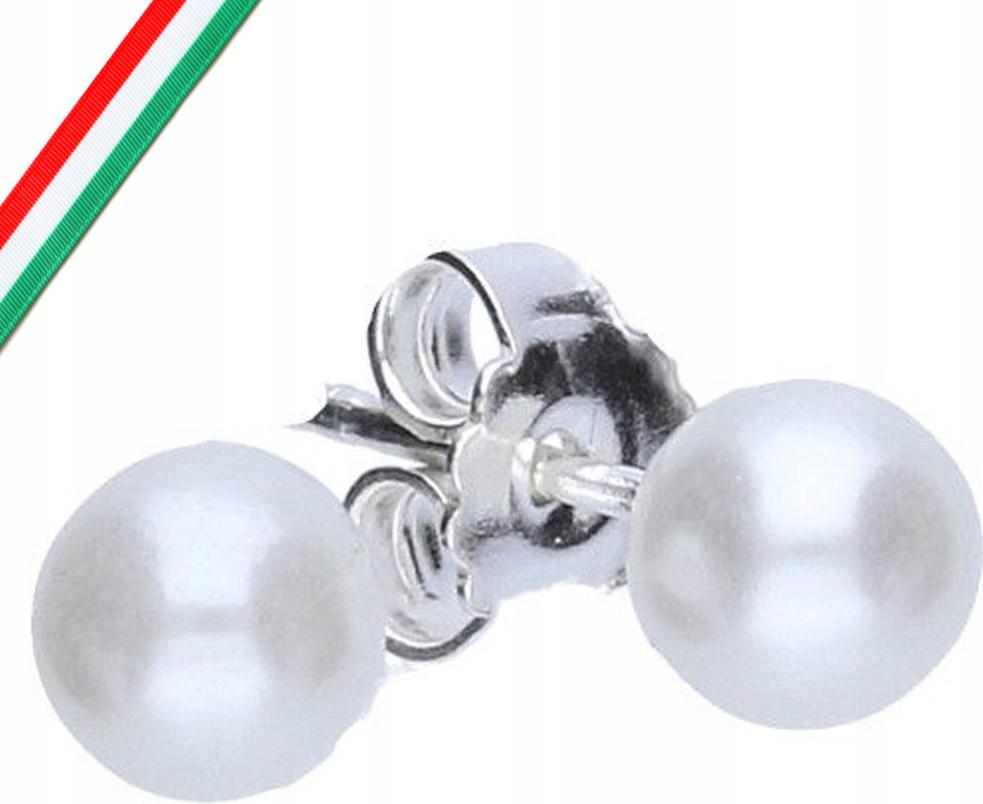 Stříbrné náušnice 925, perla na tyčinku, 0,67 g, elegantní, jedinečné šroubky