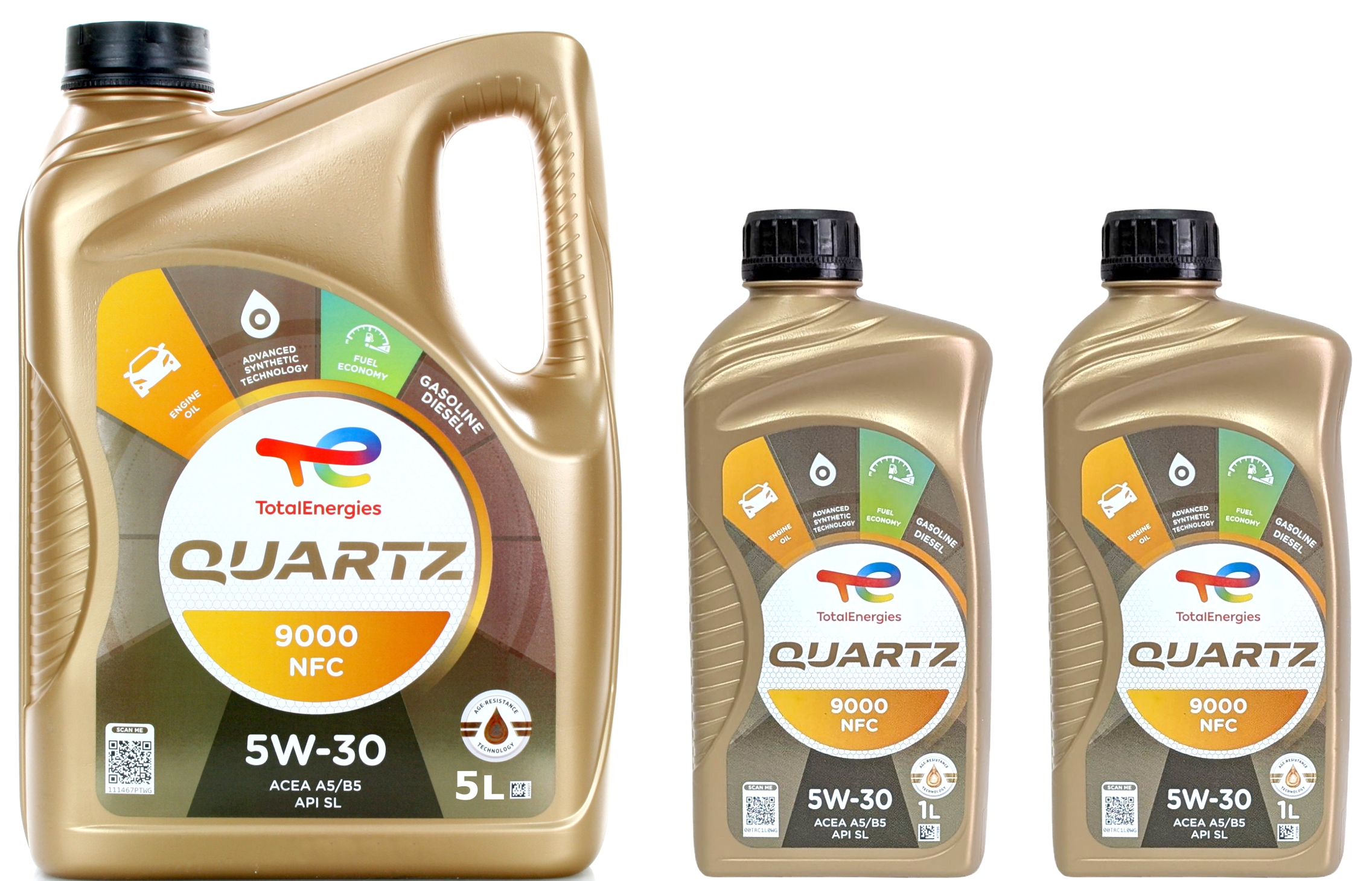 Olej Total Quartz 5W30 9000 Energy Nfc A5/B5 7L