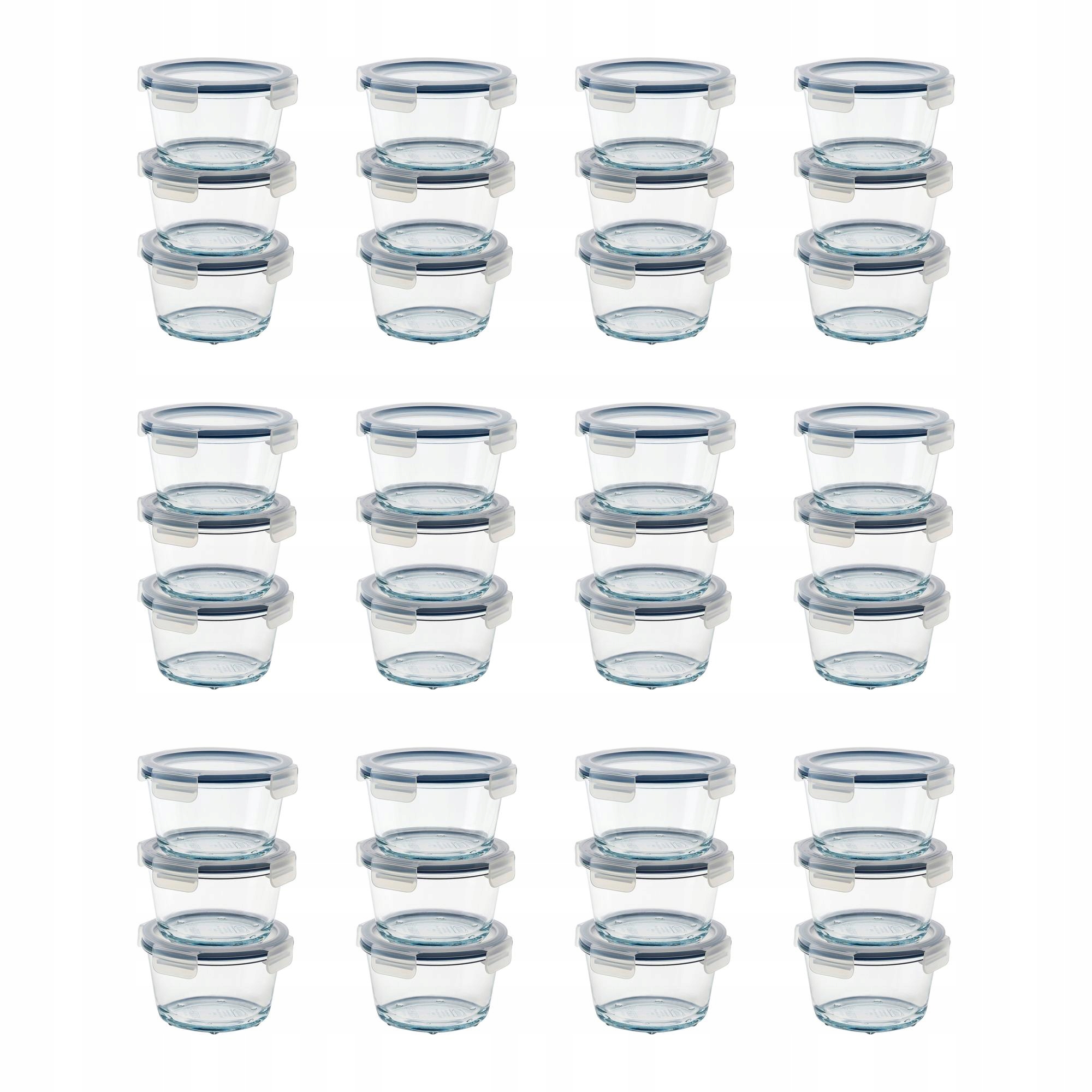 12 ks Nádoba na potraviny skleněná 600 ml vzduchotěsná 3 ks Ikea 365