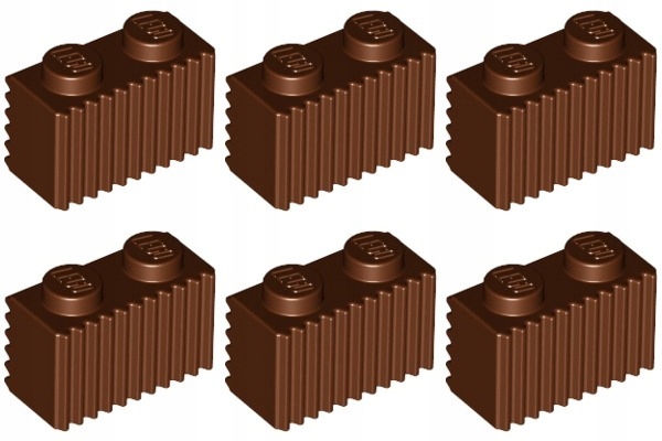 

Lego 2877 Klocek Grill 1x2 brązowy (5g) 6 szt