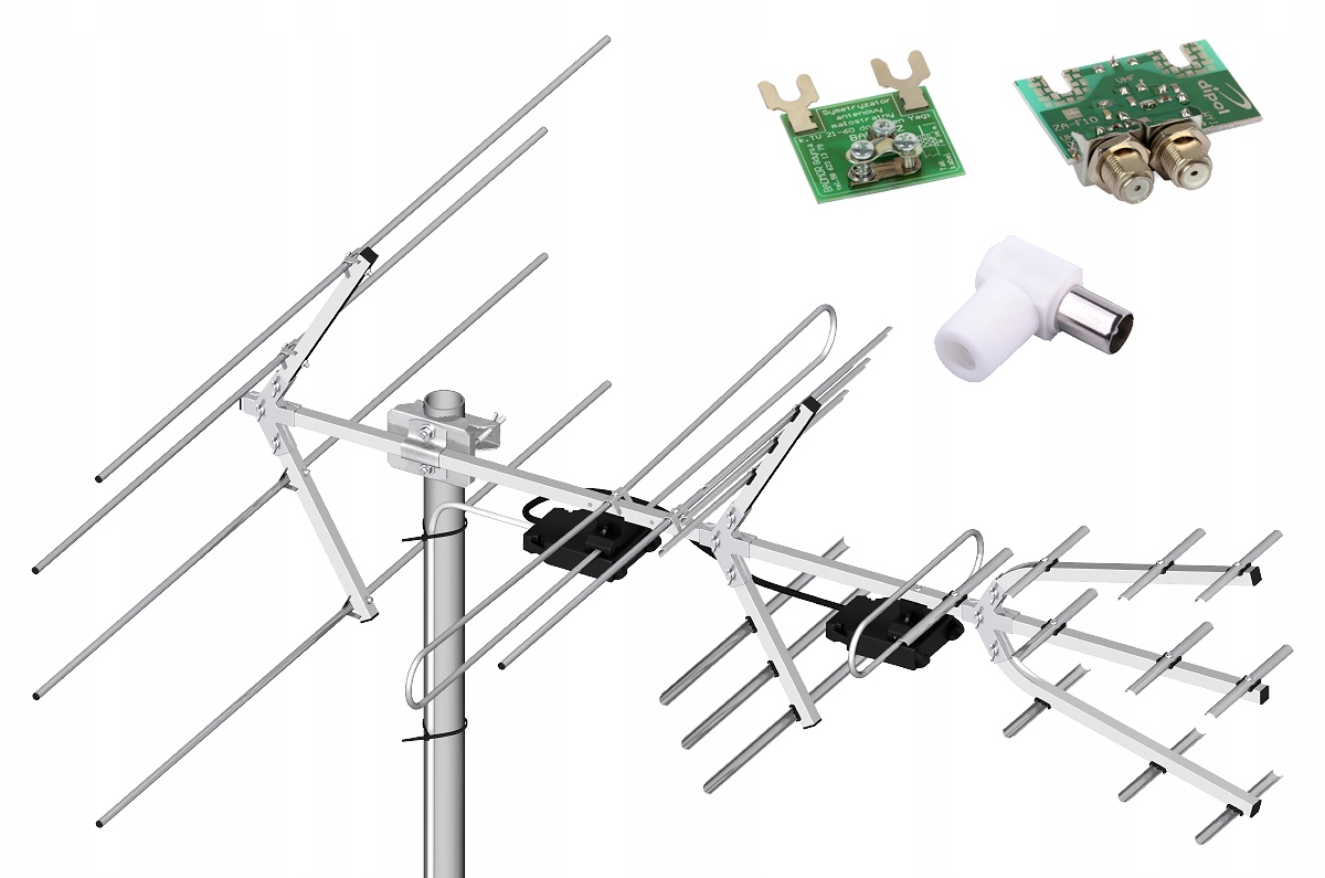 

Zestaw antenowy Dipol 28/5-12/21-48 H/v Dvb-t mux8