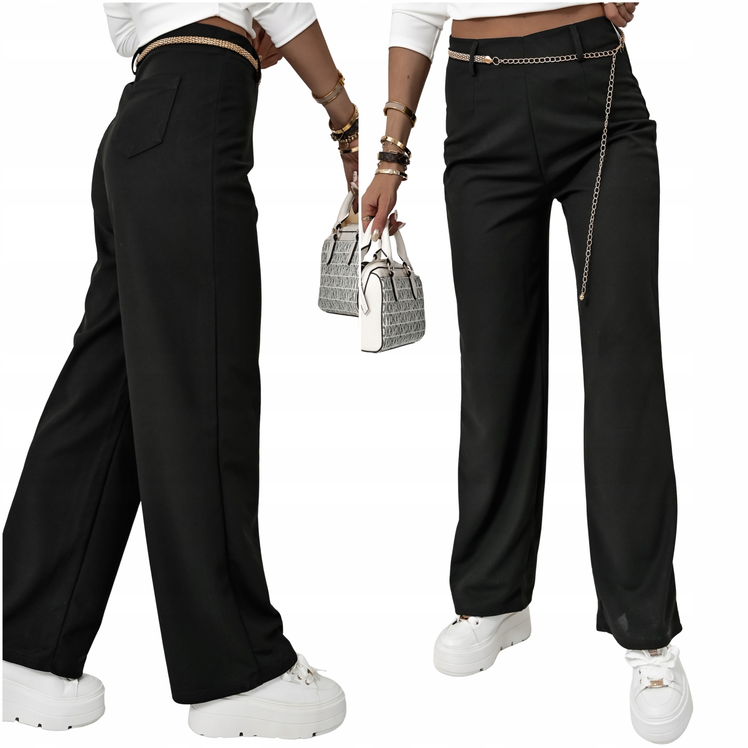 Casualowe Damskie Spodnie Wide Leg Bonnie! WZ.1 S/m